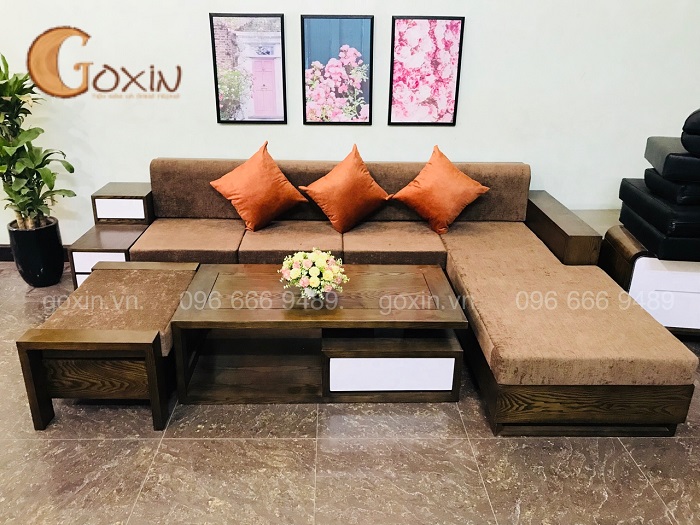 Sofa gỗ ngăn kéo hiện đại