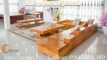 Sofa gỗ nguyên khối