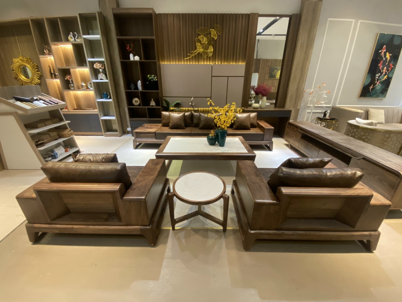 NỘI THẤT GOXIN - SOFA GỖ ÓC CHÓ HIỆN ĐẠI VÀ ĐẲNG CẤP NHẤT